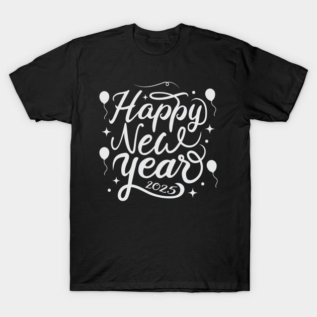 Happy New Year 2025 T-Shirt by VecTikSam